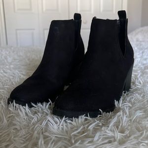 Ankle boots worn and cleaned